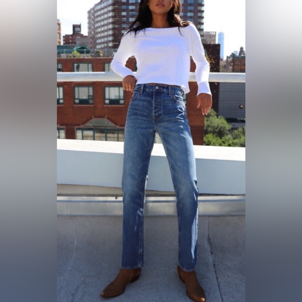 ARITZIA DENIM FORUM the Patti mid rise straight size 28 31” inseam